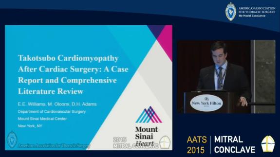Screen capture of the video Elbert Williams: Takotsubo Cardiomyopathy After Cardiac Surgery