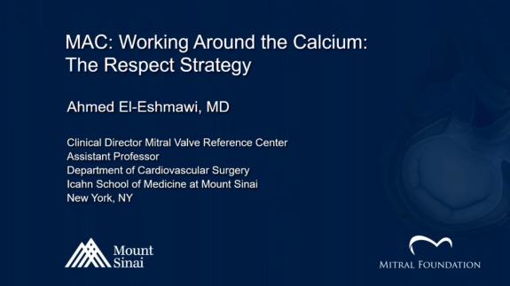 Screen capture of the video Ahmed El-Eshmawi: MAC Working Around the Calcium: The Respect Strategy