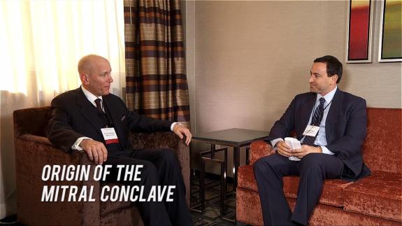 Screen capture of the video David Adams: The Origin of the Mitral Conclave