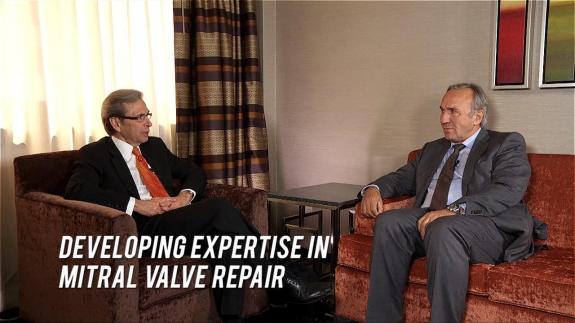 Screen capture of the video Fred Mohr: Developing Expertise in Mitral Valve Repair